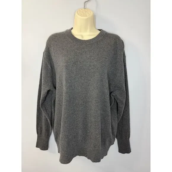 J. Crew Cashmere Relaxed Crew Neck Sweater Casual Wardrobe Grey Women's S - Picture 6 of 13